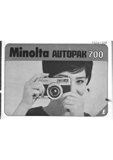 Minolta Autopak 700 manual. Camera Instructions.